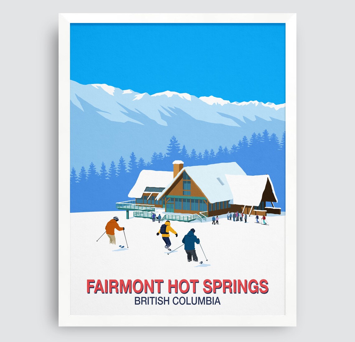 Fairmont Hot Springs British Columbia Ski Lodge Resort Poster - Image 4