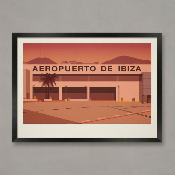 Ibiza Airport Travel Poster