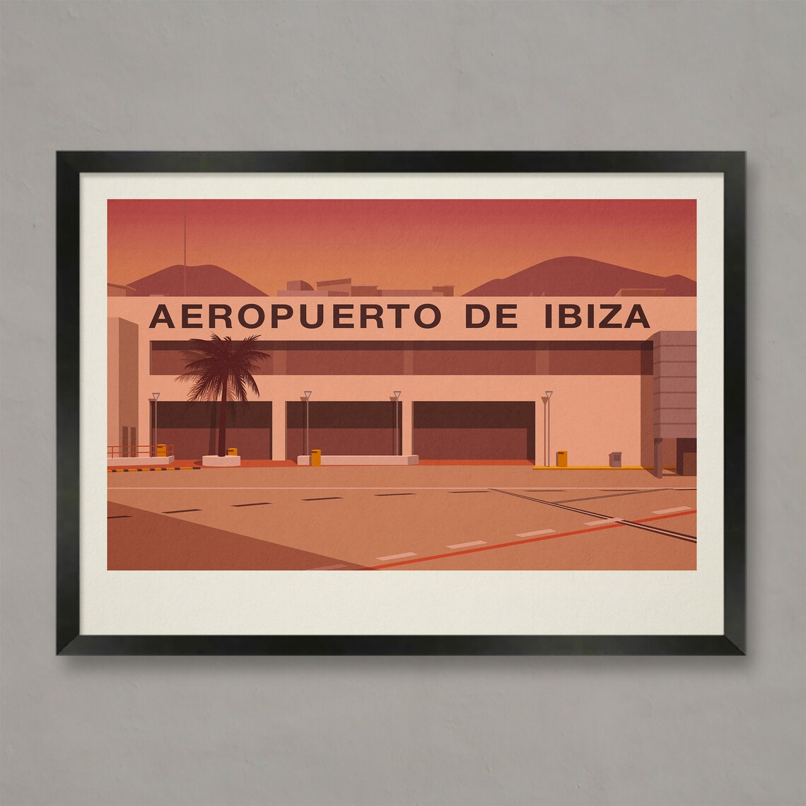 Ibiza Airport Travel Poster