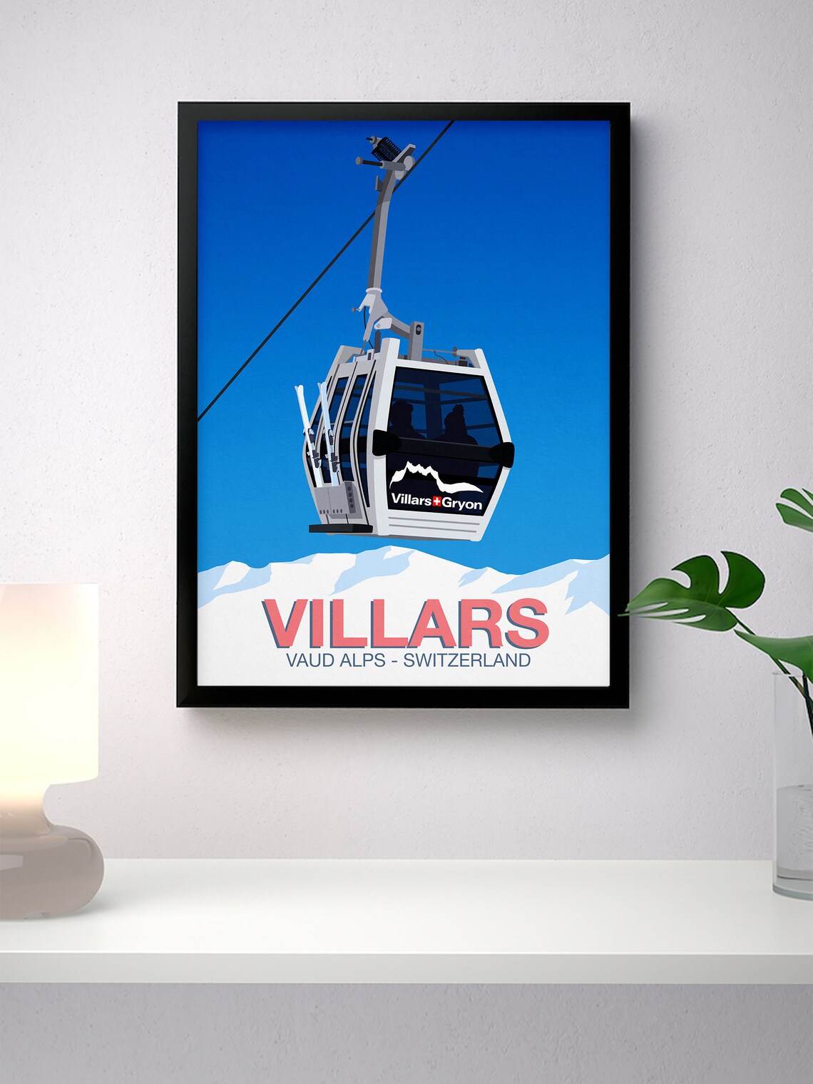 Villars Ski Poster, Ski Resort Travel Poster - Image 4