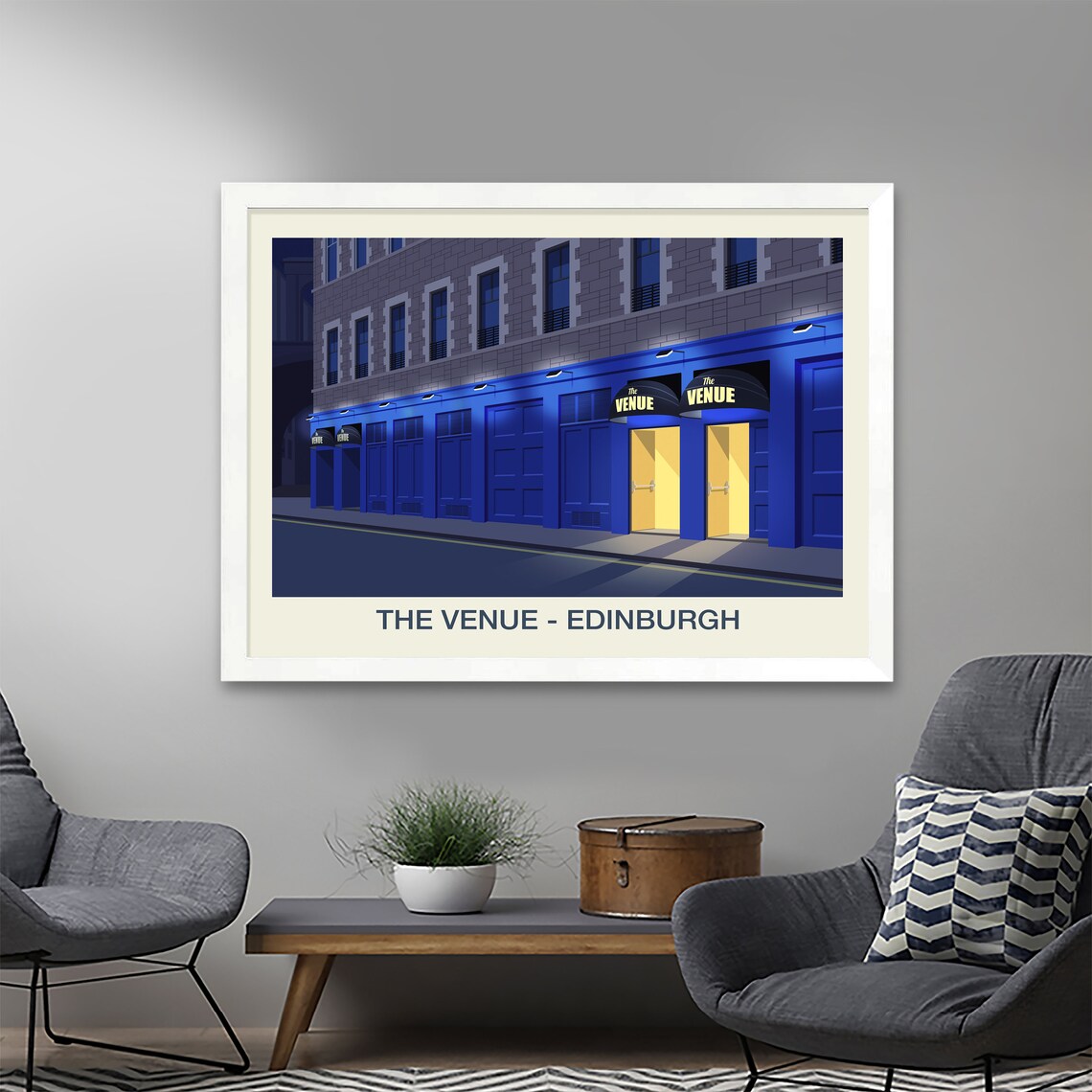 The Venue Edinburgh Nightclub Travel Poster - Image 2