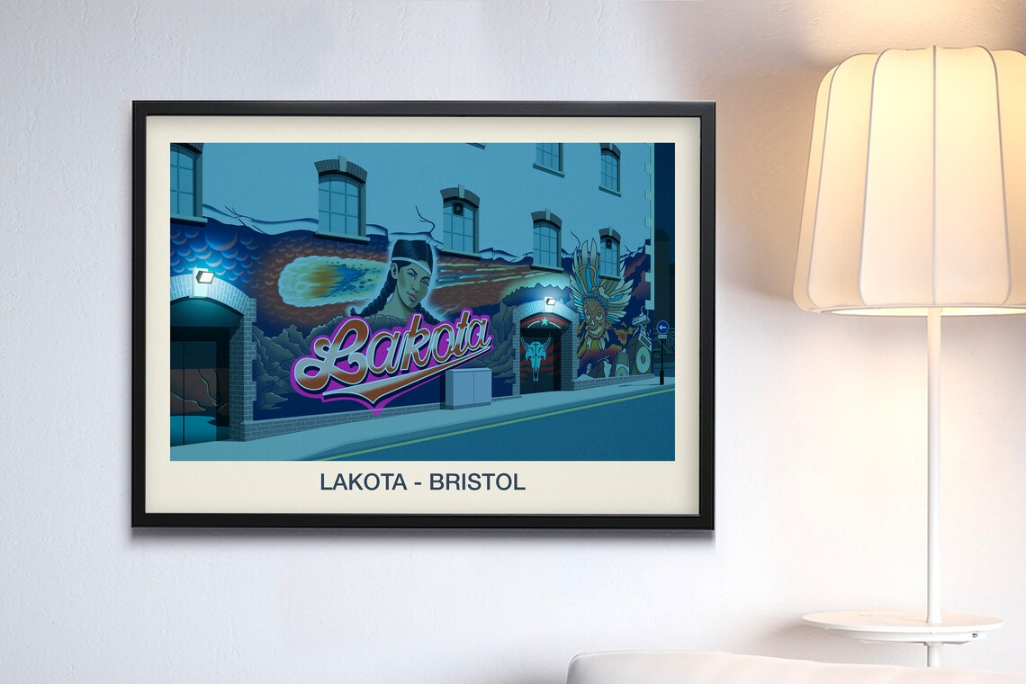 Lakota Bristol Nightclub Poster Mural Painting Venue Night Scene - Image 3