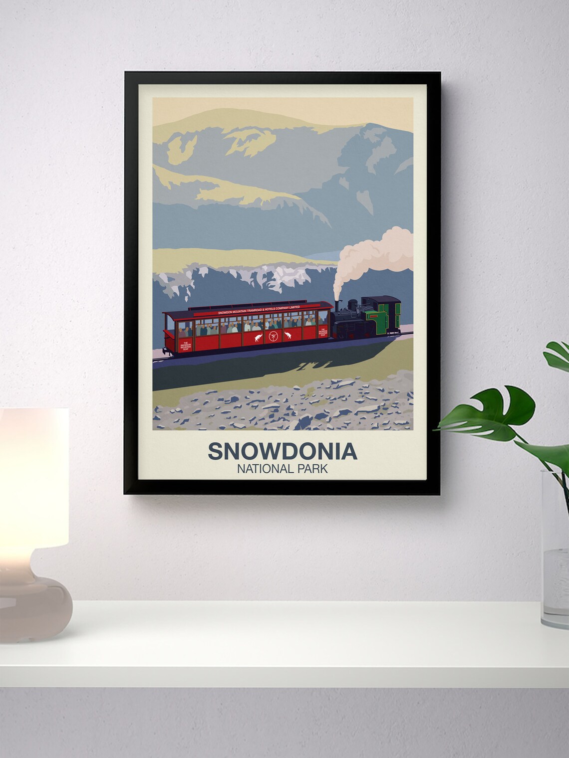 Snowdonia National Park Vintage Steam Train Mountain Railway Poster - Image 3