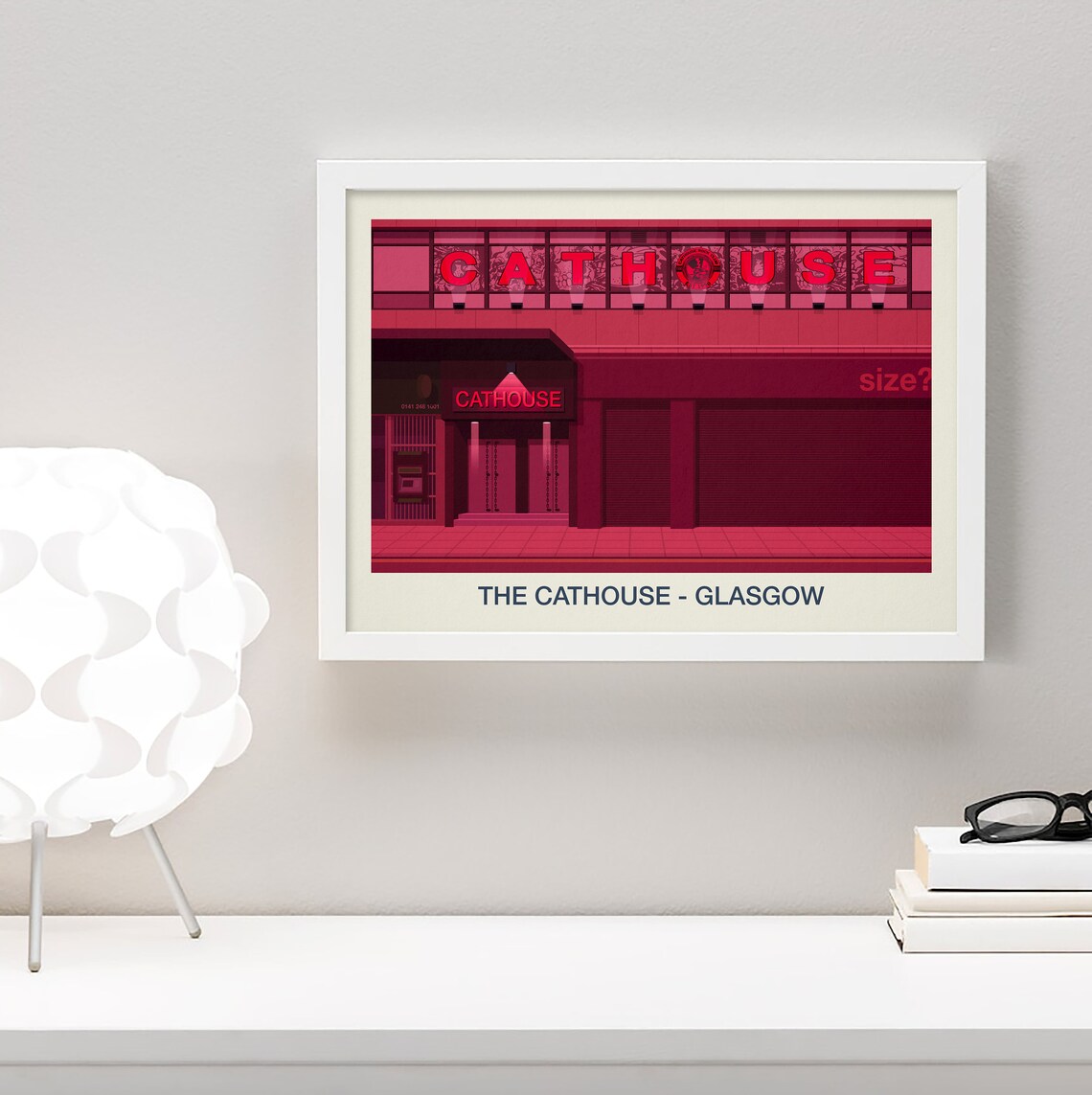 The Cathouse Venue Art Print, Rock Club Poster - Image 4