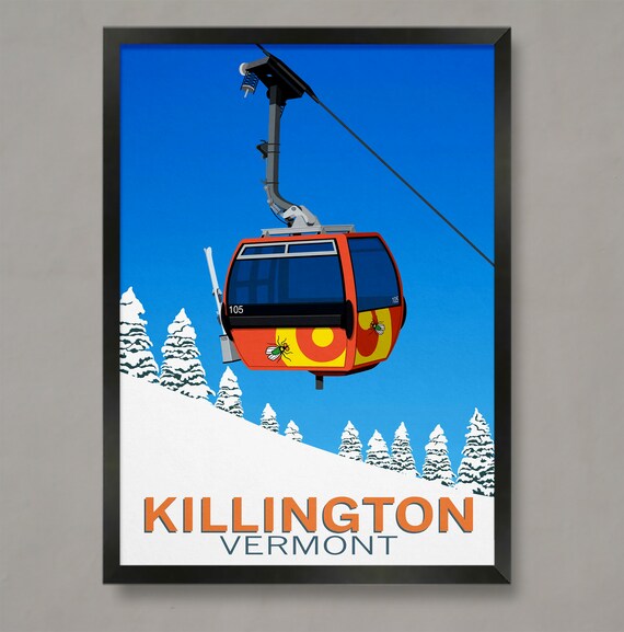 Killington Ski Resort Gondola Travel Poster