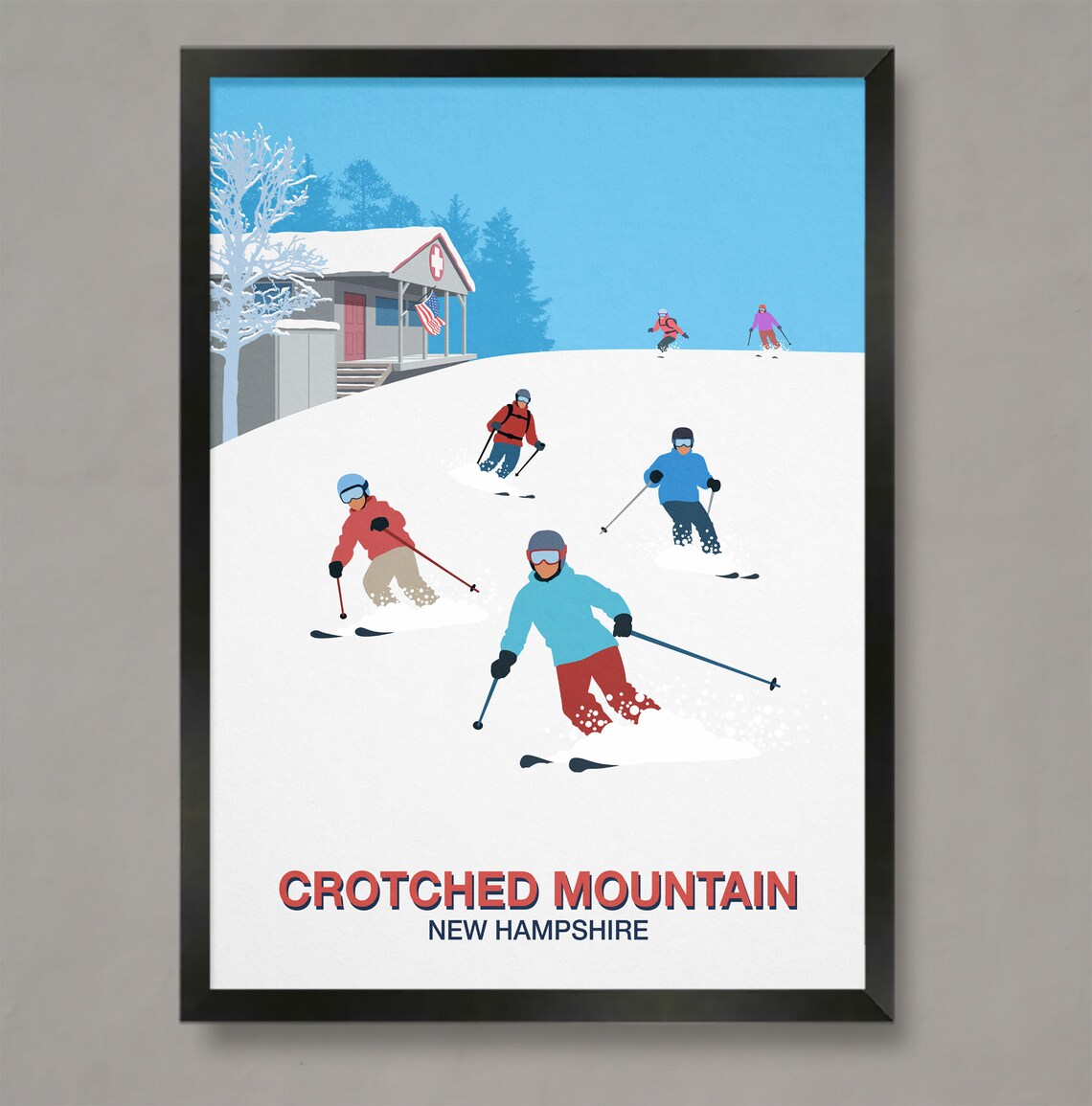 Crotched Mountain Ski Resort Travel Poster