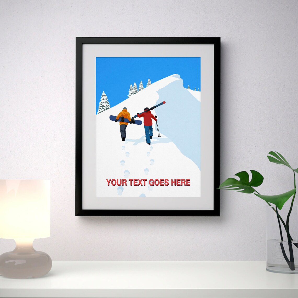 Personalized Ski Art Poster, Custom Ski Gift - Image 3