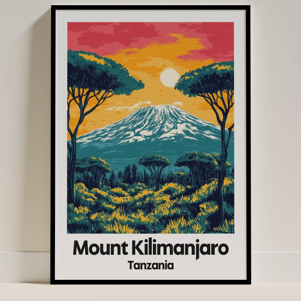 Mount Kilimanjaro, Africa Travel Art Print