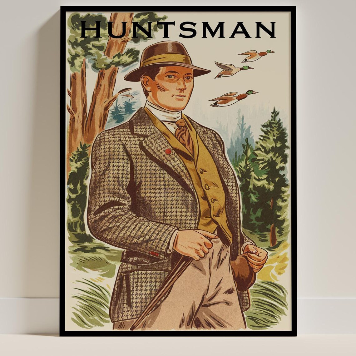 Classic British Hunting Scene - Vintage Poster