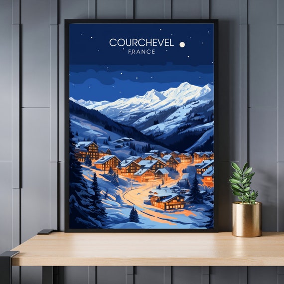 Courchevel Poster Printing Explore The Mystical Beauty Of By Night