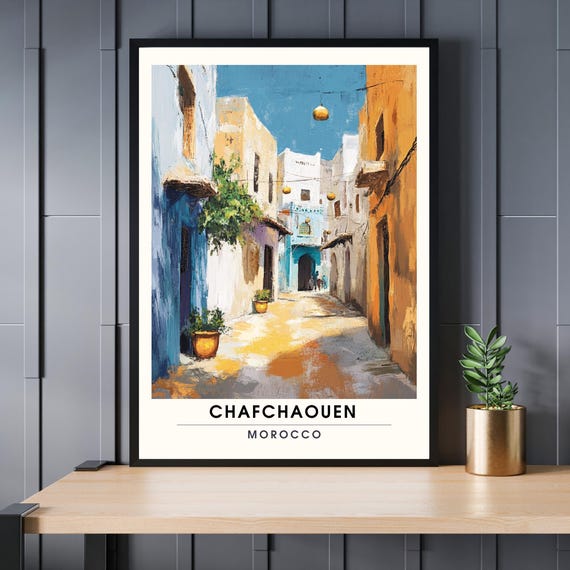 Chefchaouen Poster Morocco Print
