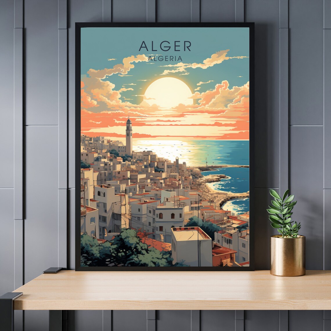 Impression Algiers Travel Poster, Algeria
