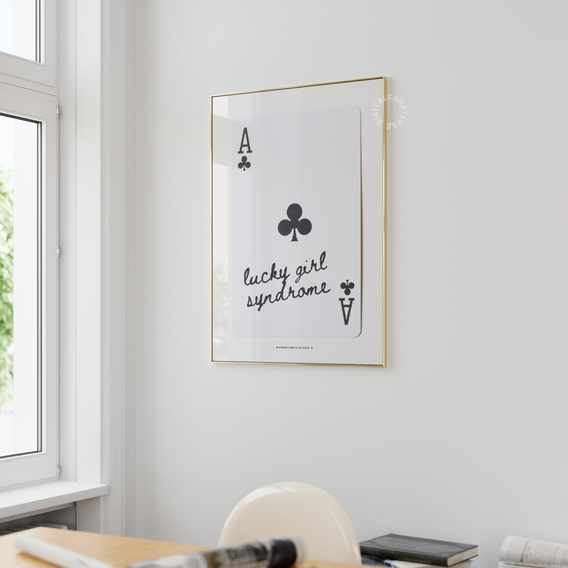 Lucky Girl Syndrome Trendy Retro Wall Art Print