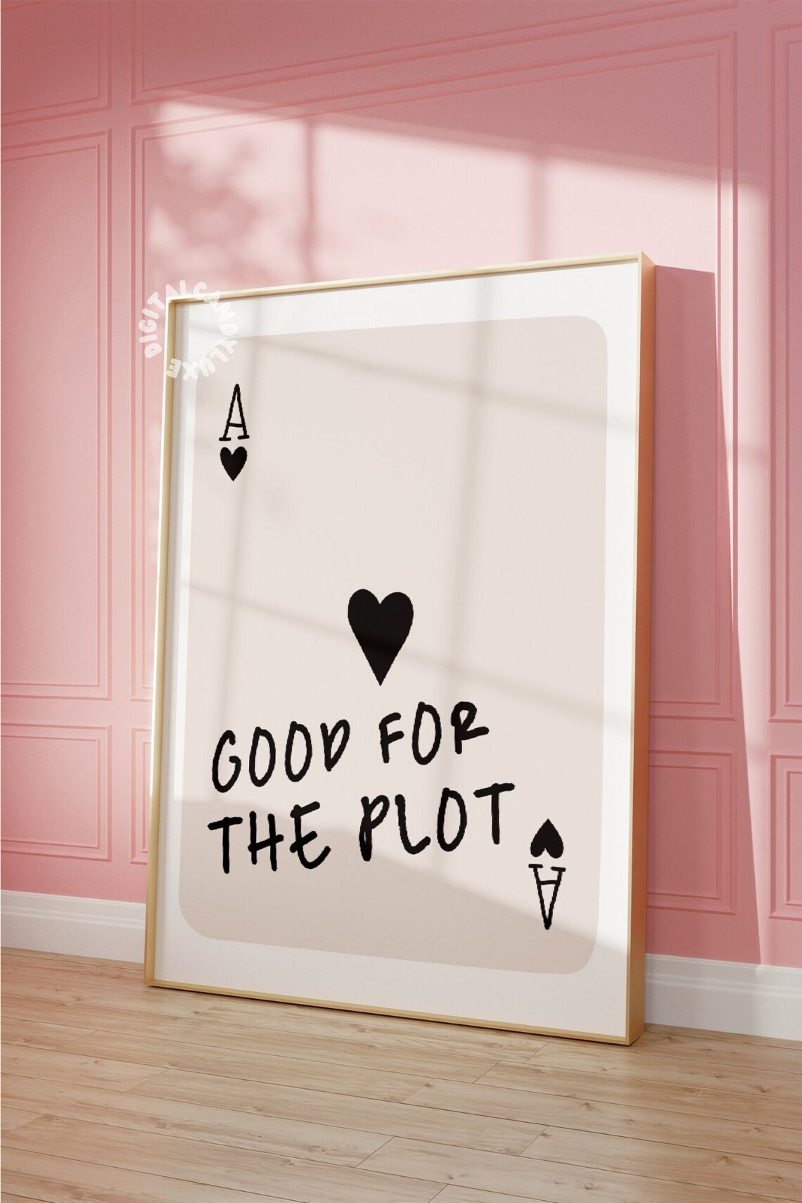 Ace Card Aesthetic Art Print, Preppy Bar Cart Decor
