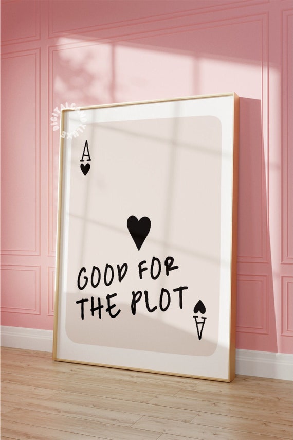 Ace Card Aesthetic Art Print, Preppy Bar Cart Decor