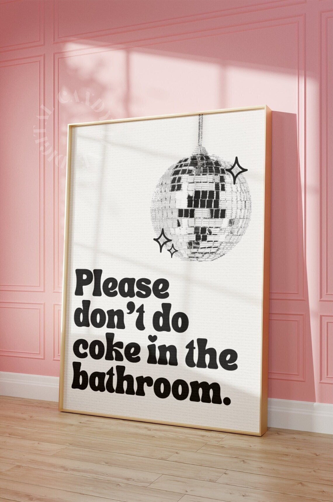 Please Don’t Do Coke In The Bathroom Retro Poster