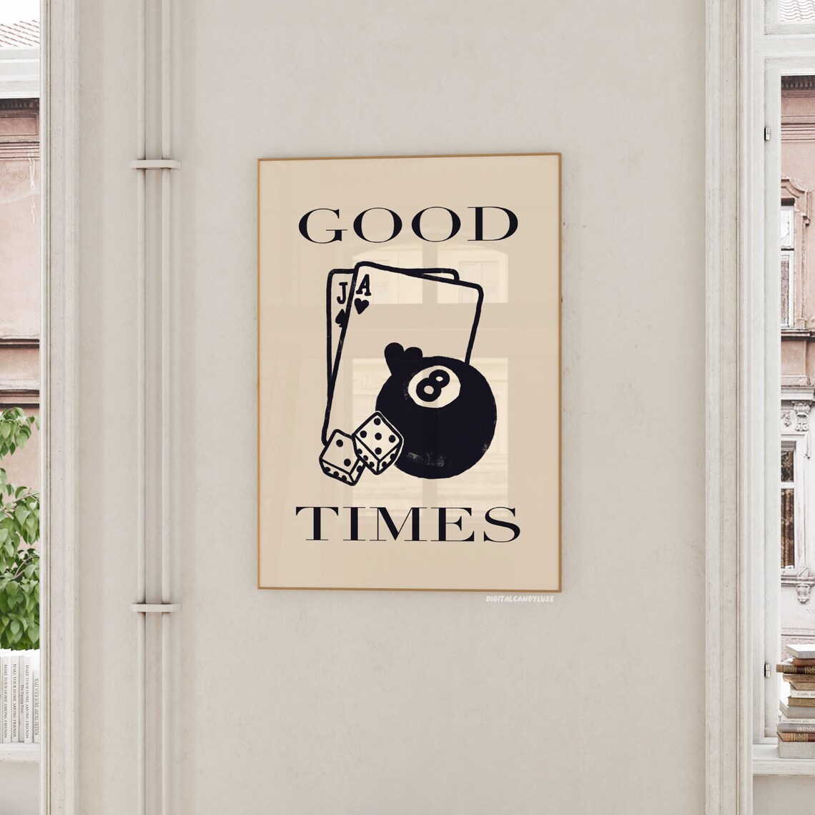 Good Times Retro 8 Ball Art Print