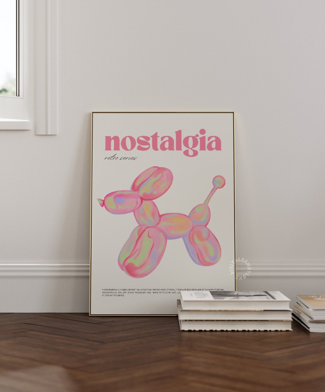 Retro Nostalgia Print, Preppy Aesthetic Wall Art