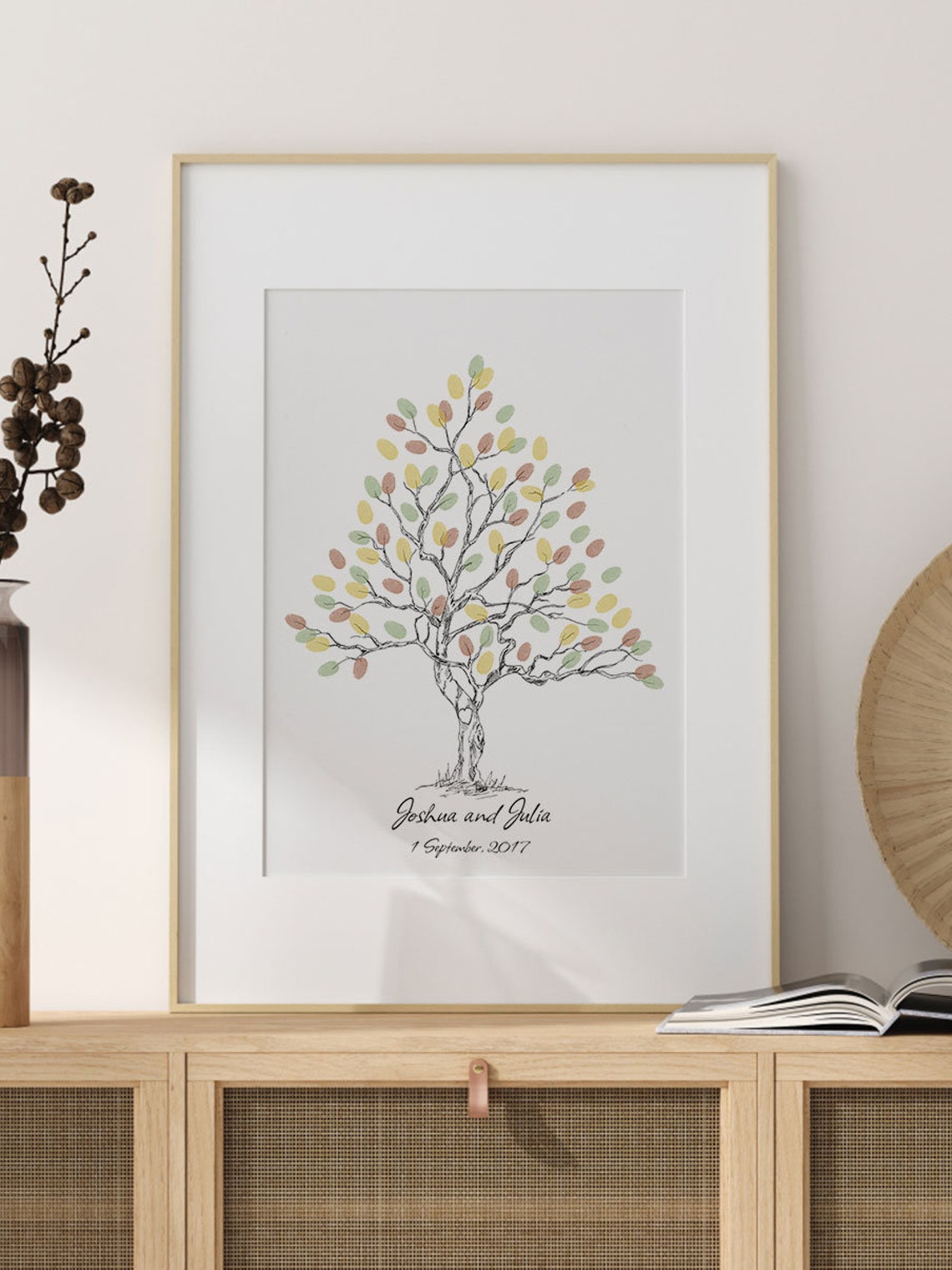 Customizable Thumbprint Tree Guest Book Art Print - Image 4