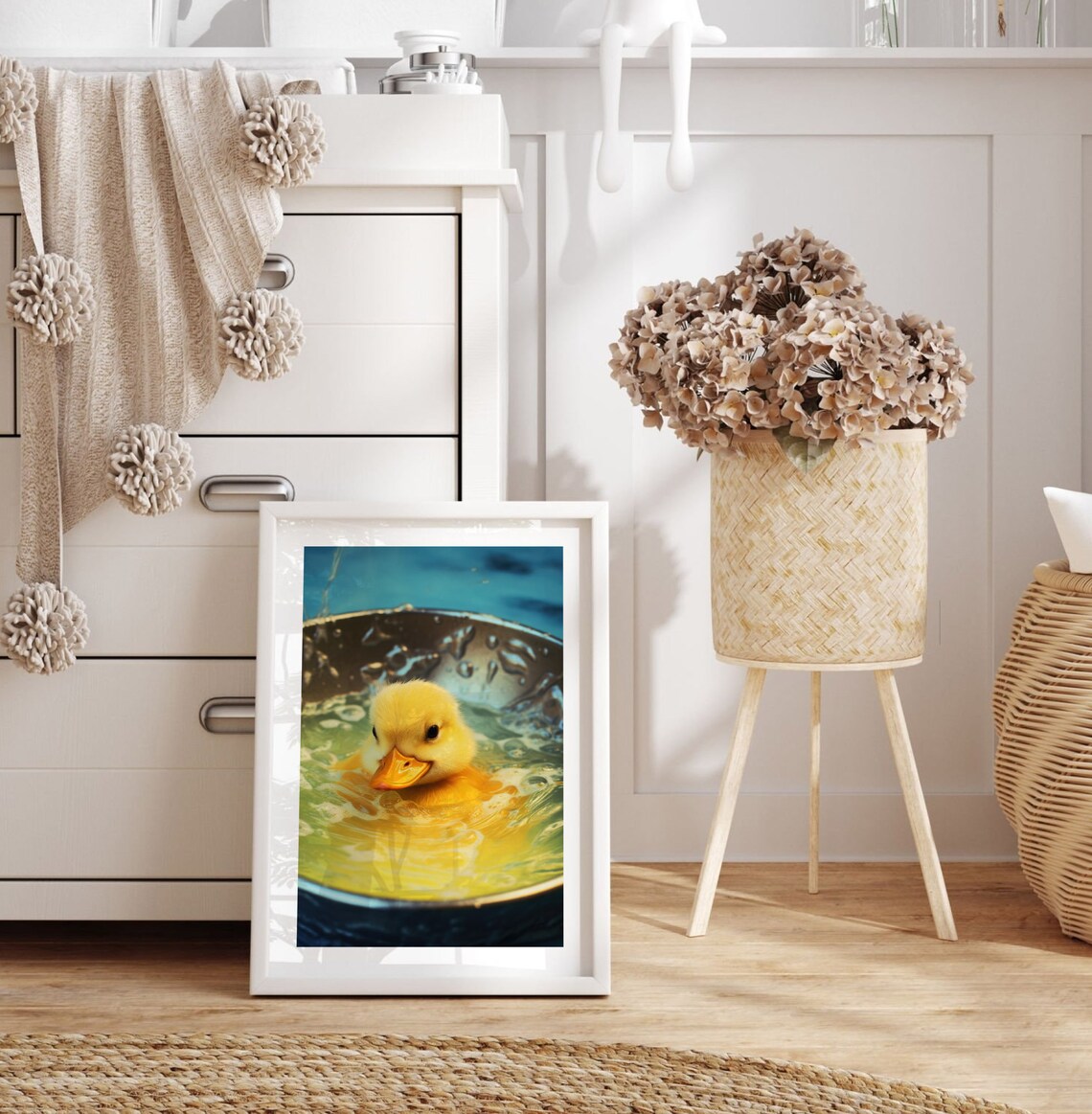 Duckling Bath Photography, Cute Nursery Decor - Image 3