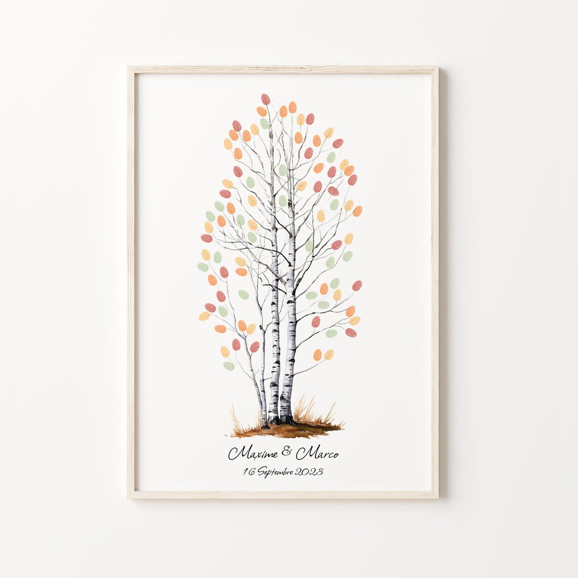 Personalized Thumbprint Tree Guest Book Art Print