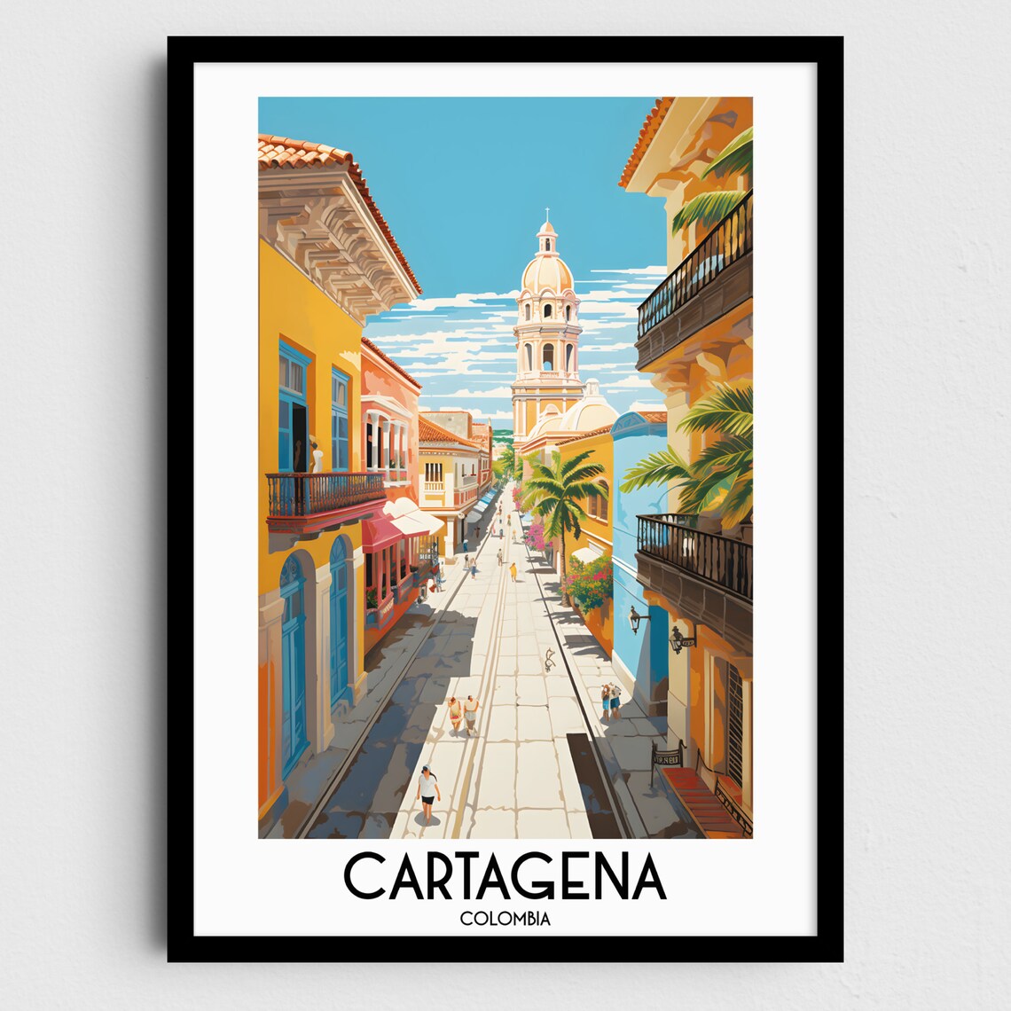 Cartagena Travel Poster, South America Home Decor