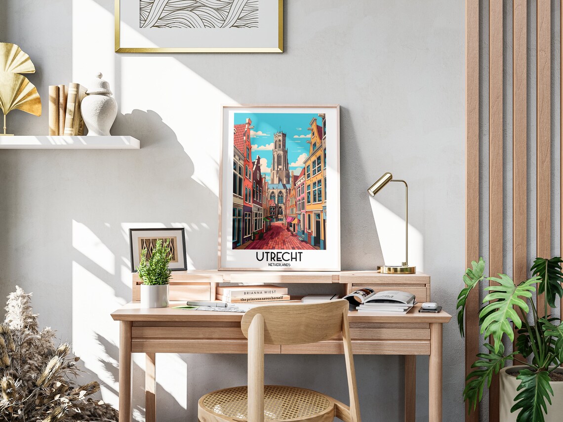 Utrecht Travel Poster, Netherlands Europe Home Decor - Image 3