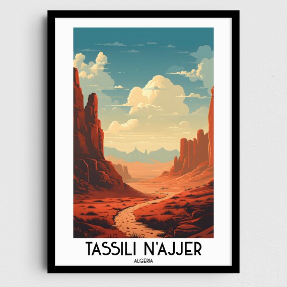 Tassili Najjer Travel Wall Art Algeria Painting Gifts Africa Home Decor Prints Posters Handmade Art
