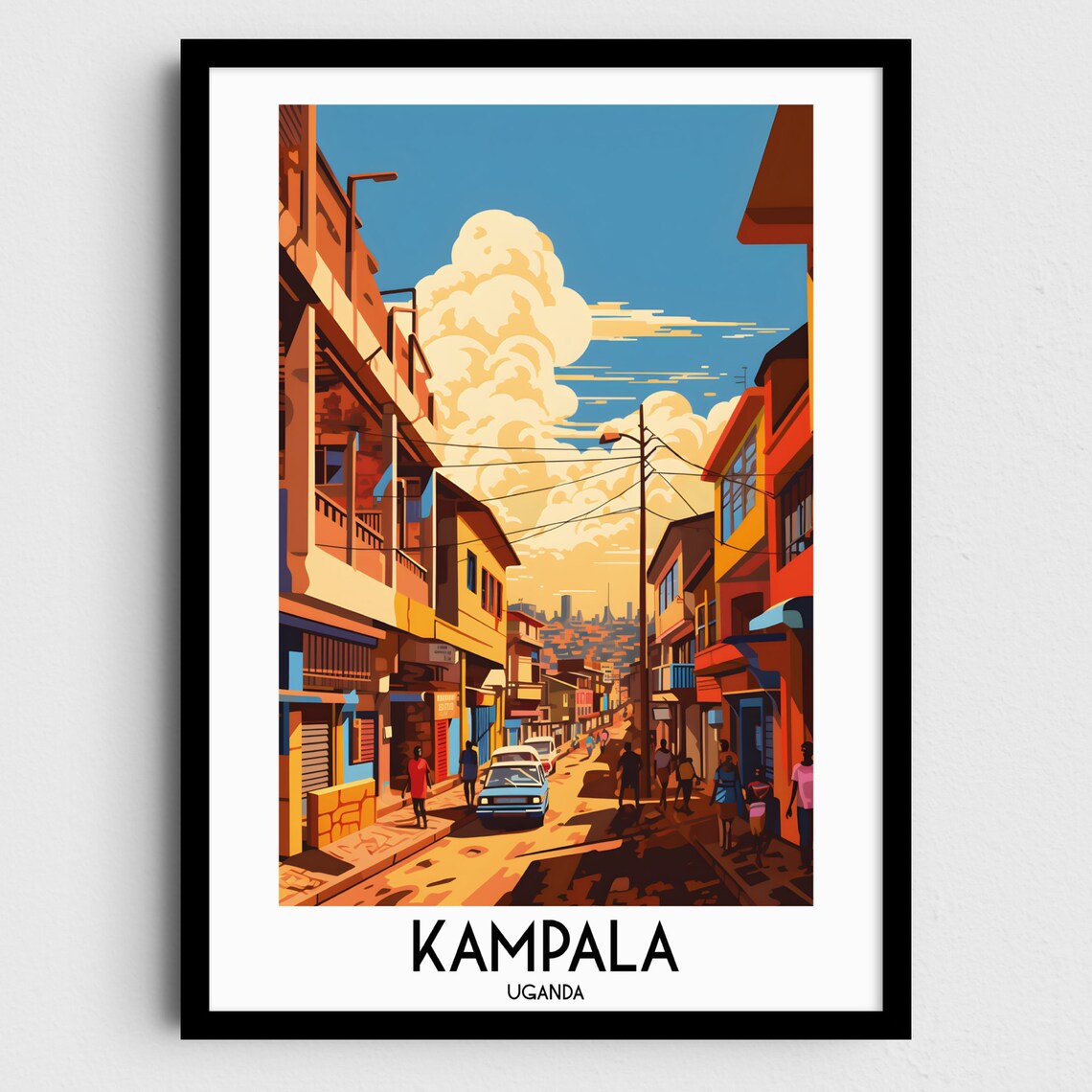 Kampala Travel Poster, Uganda Home Decor Print