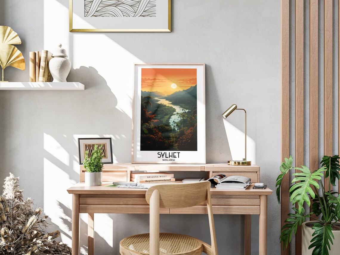 Sylhet Travel Poster, Bangladesh Asia Home Decor - Image 3