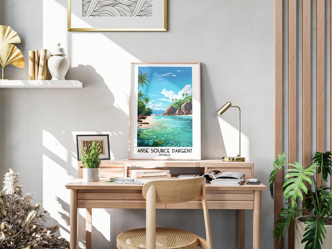 Anse Source D'Argent Travel Poster, Seychelles - Image 3