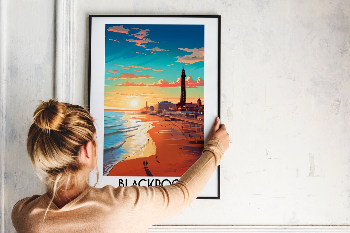 Blackpool Travel Poster, England Home Decor - Image 2