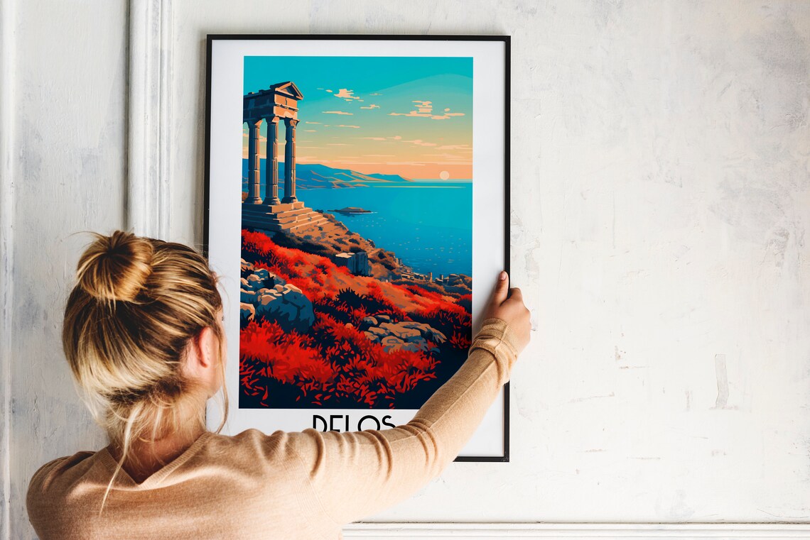 Delos Travel Poster, Greece Home Decor Print - Image 2