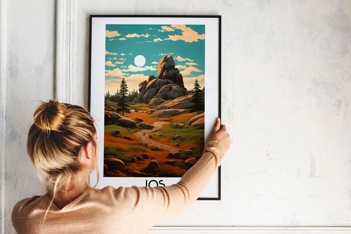 Jos Nigeria Plateau Rock Formation Savanna Sunset Travel Poster - Image 2