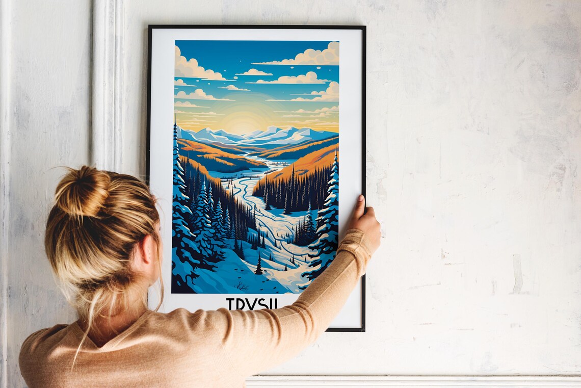 Trysil Travel Poster, Scandinavia Home Decor - Image 2