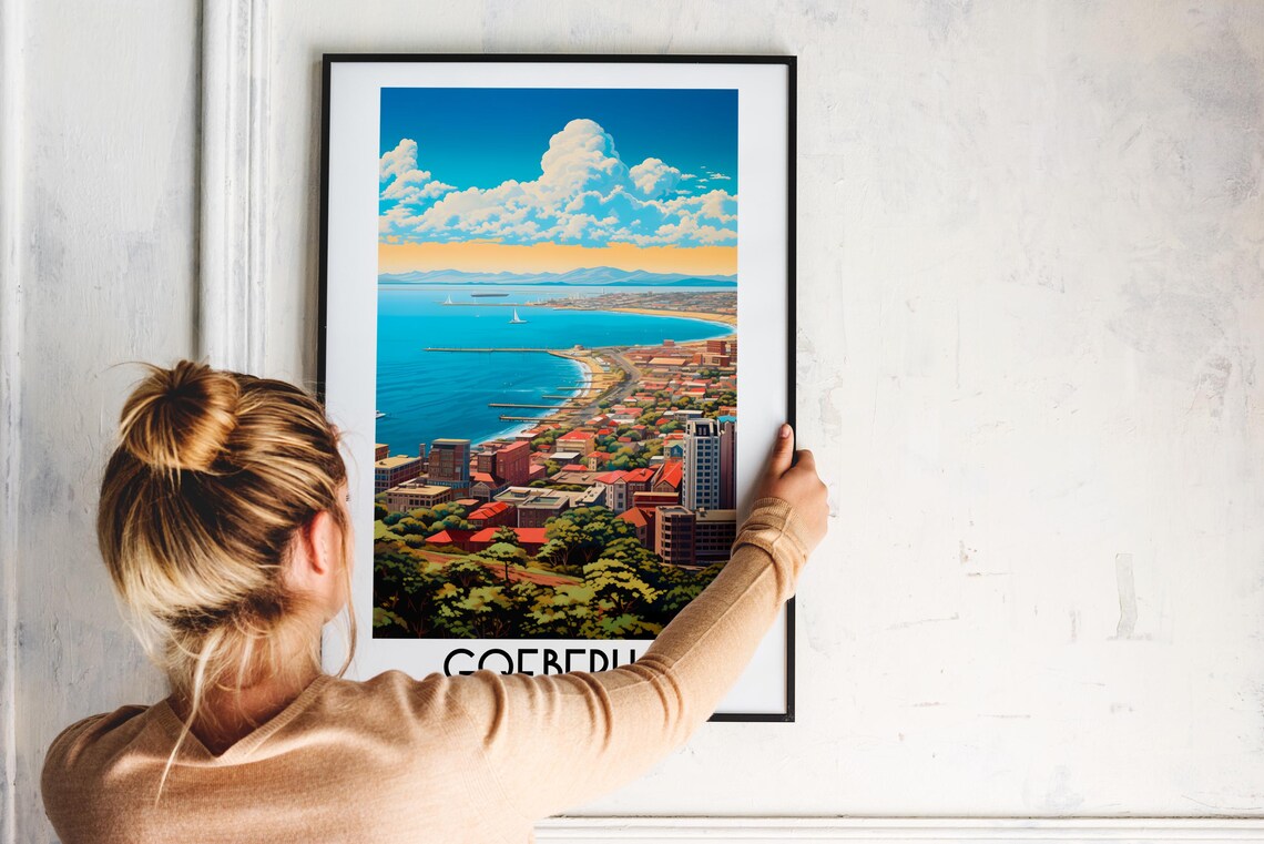 Gqeberha South Africa Coastal Harbor Bay Cityscape Travel Poster - Image 2