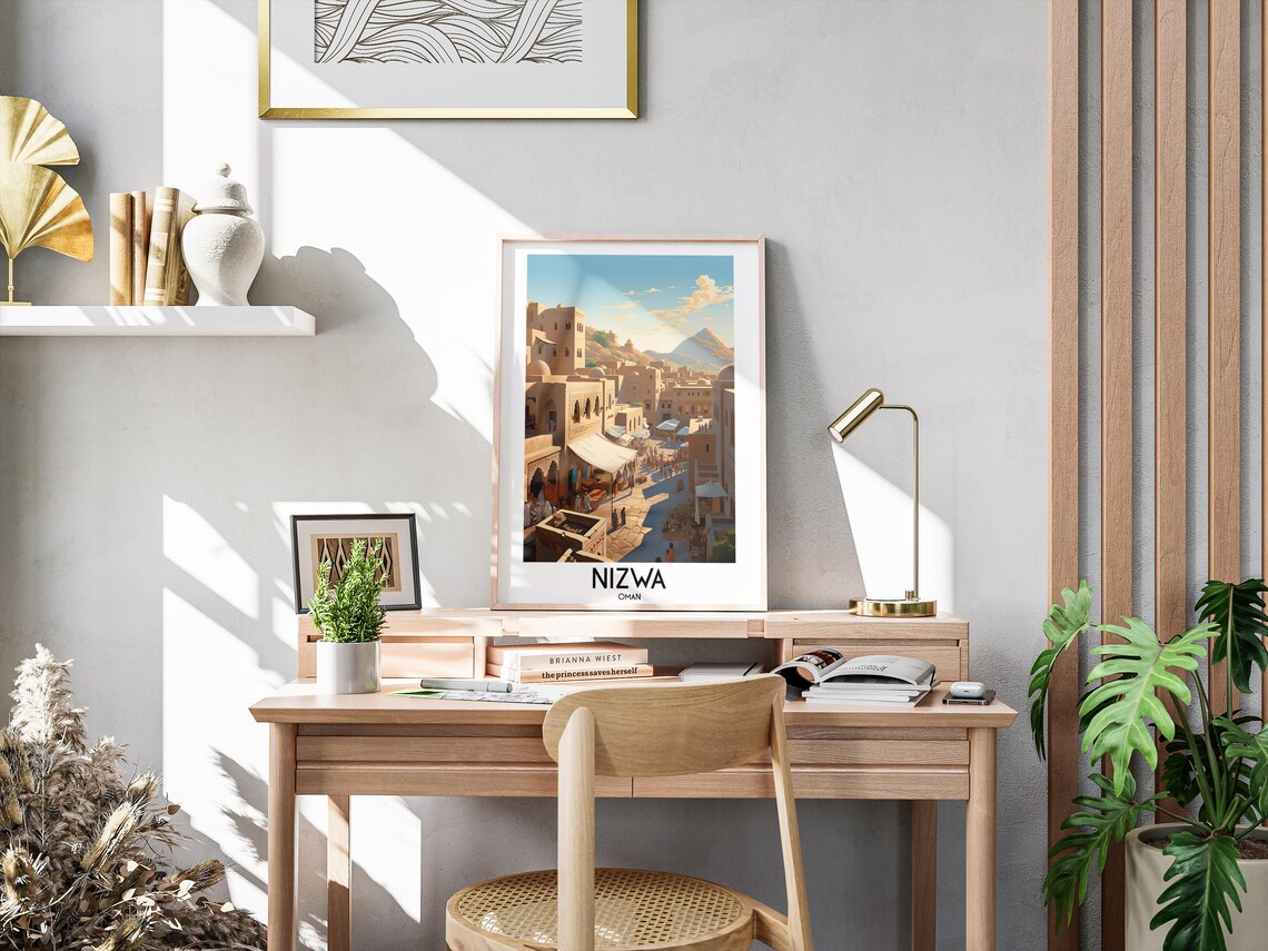 Nizwa Travel Poster, Oman Middle East Home Decor - Image 3