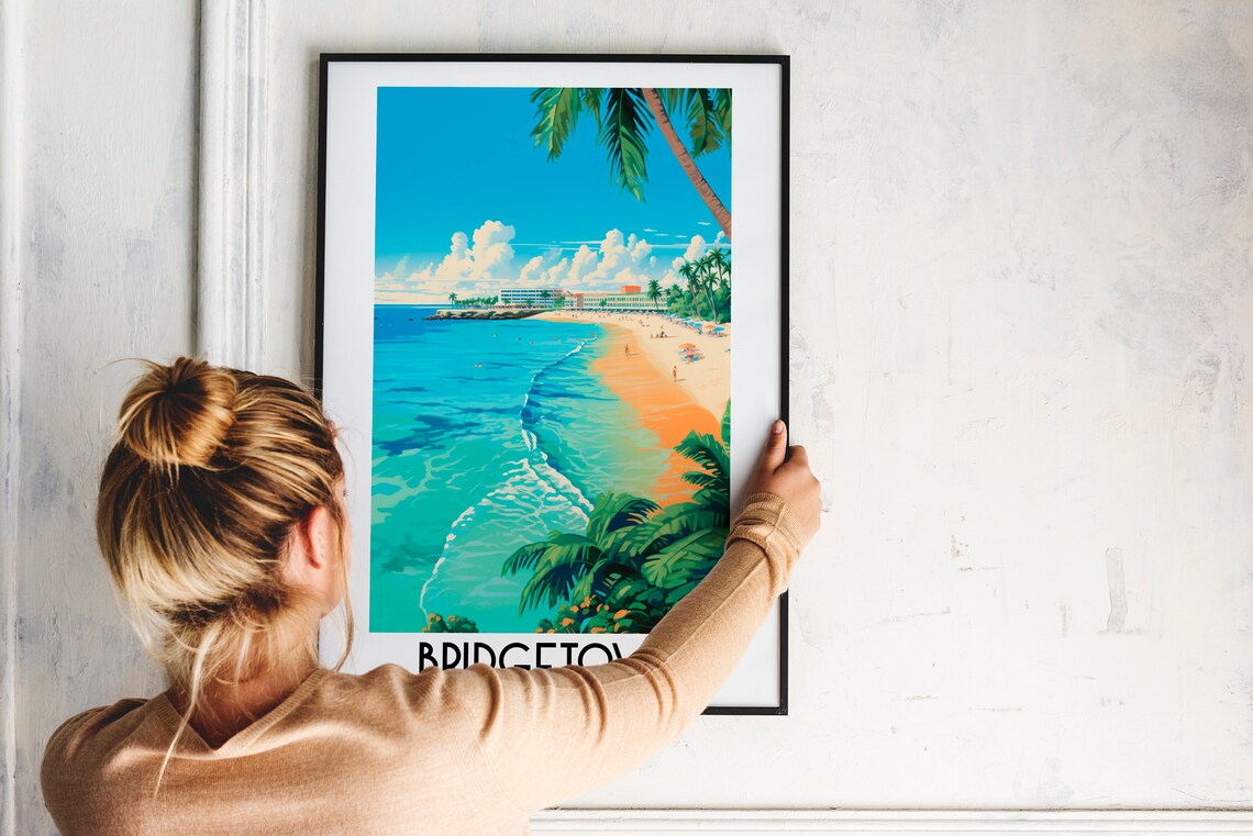 Bridgetown Travel Poster, Barbados Home Decor - Image 2