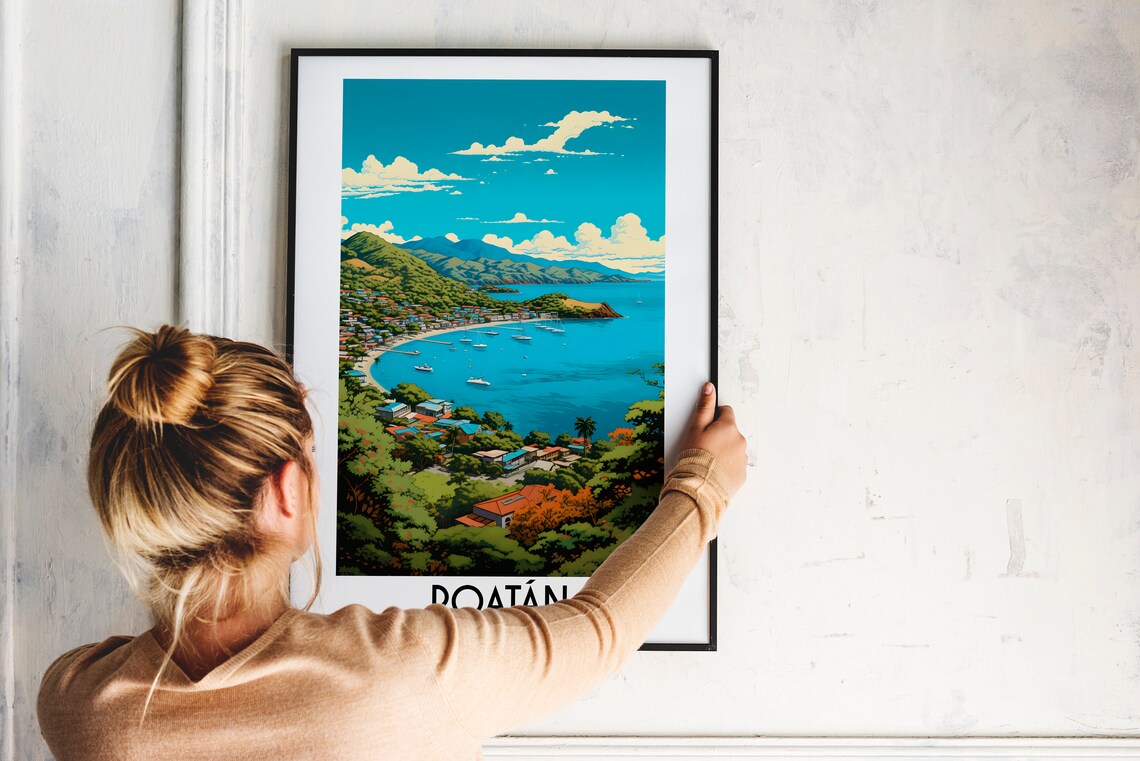 Roatn Travel Poster, Honduras Caribbean Home Decor - Image 2