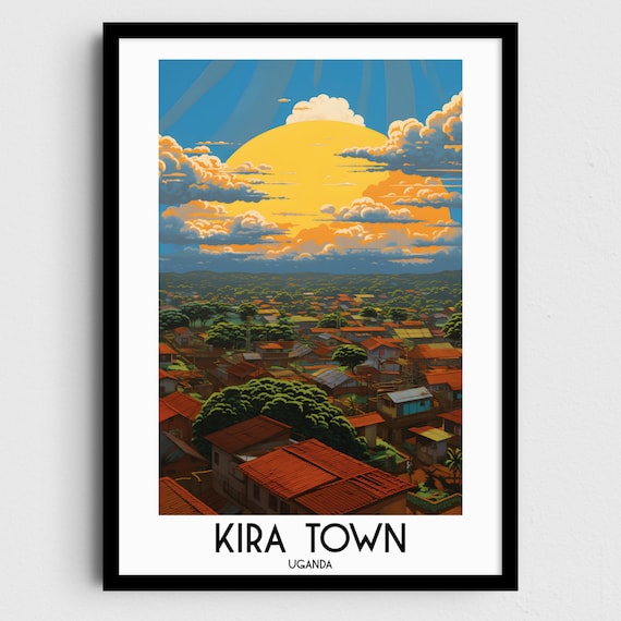 Kira Town Travel Wall Art Uganda Painting Gifts Africa Home Decor Prints Posters Handmade Art Ugandan