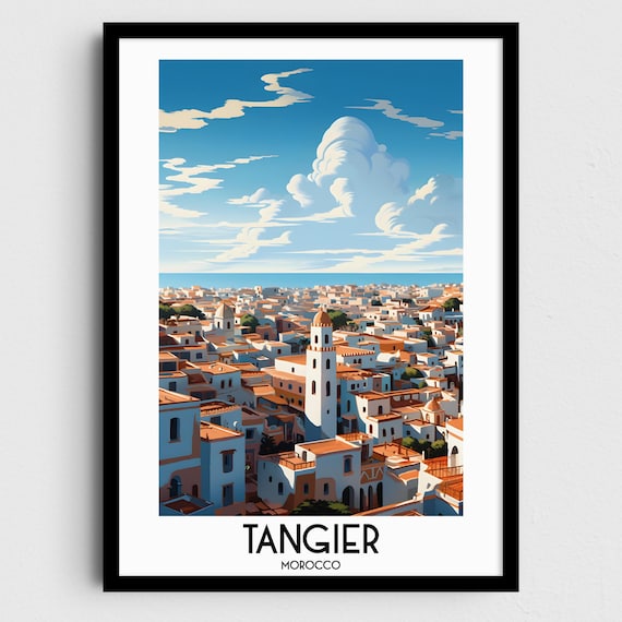 Tangier Travel Wall Art Morocco Painting Gifts Africa Home Decor Prints Posters Handmade Art Moroccan