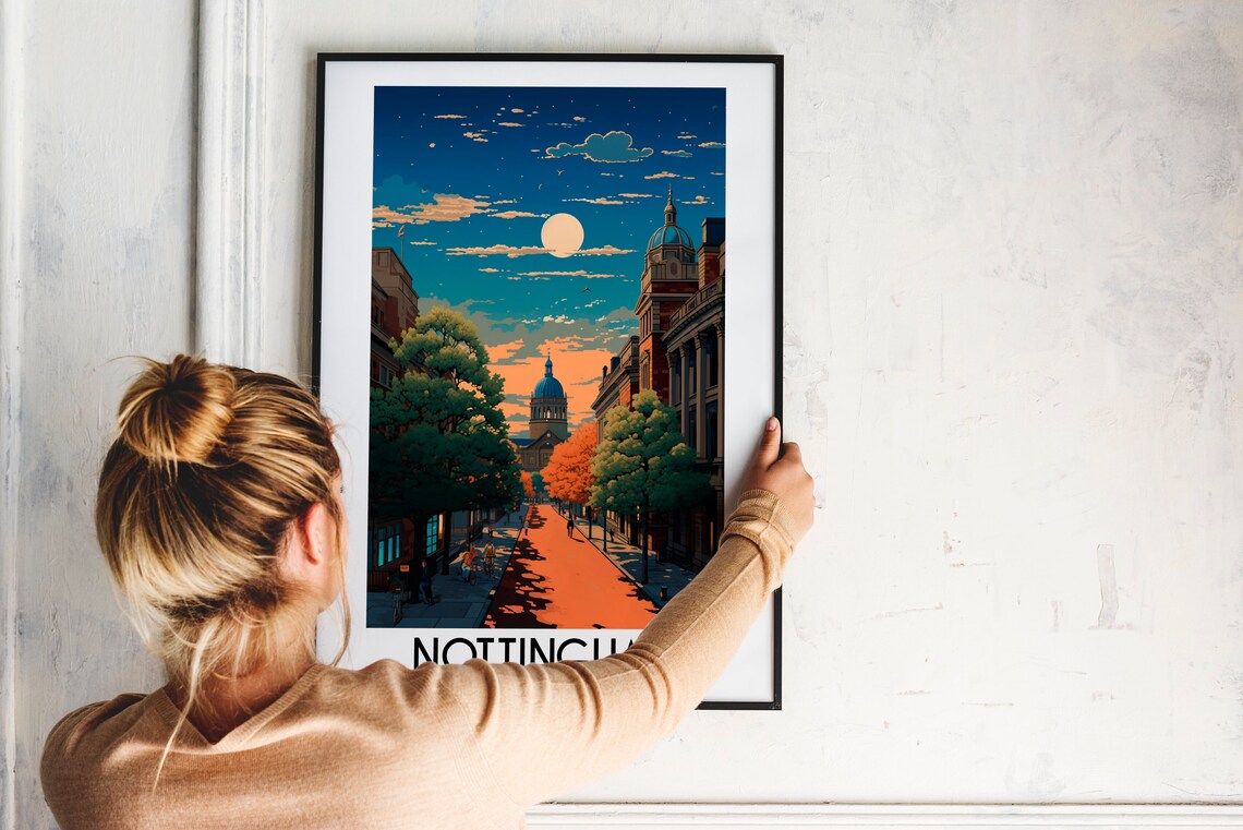 Nottingham Travel Poster, England Home Decor Print - Image 2
