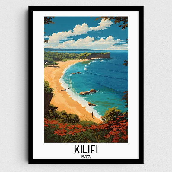 Kilifi Travel Wall Art Kenya Painting Gifts Africa Home Decor Prints Posters Handmade Art Kenyan
