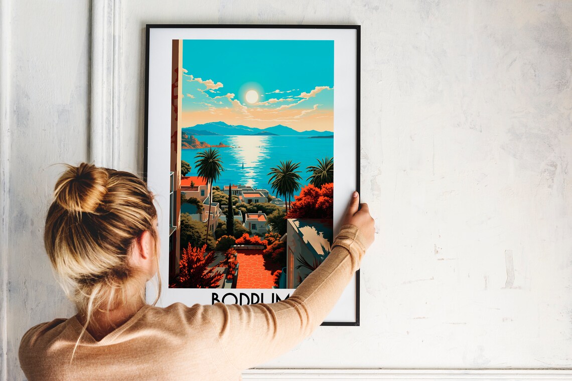 Bodrum Travel Poster, Turkey Europe Home Decor - Image 2
