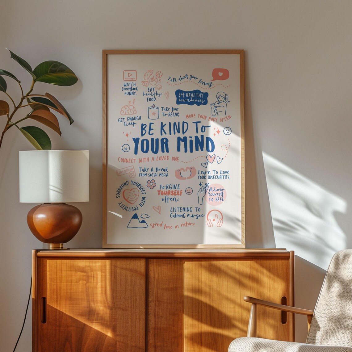 Be Kind To Your Mind, Mental Health Poster - Image 2