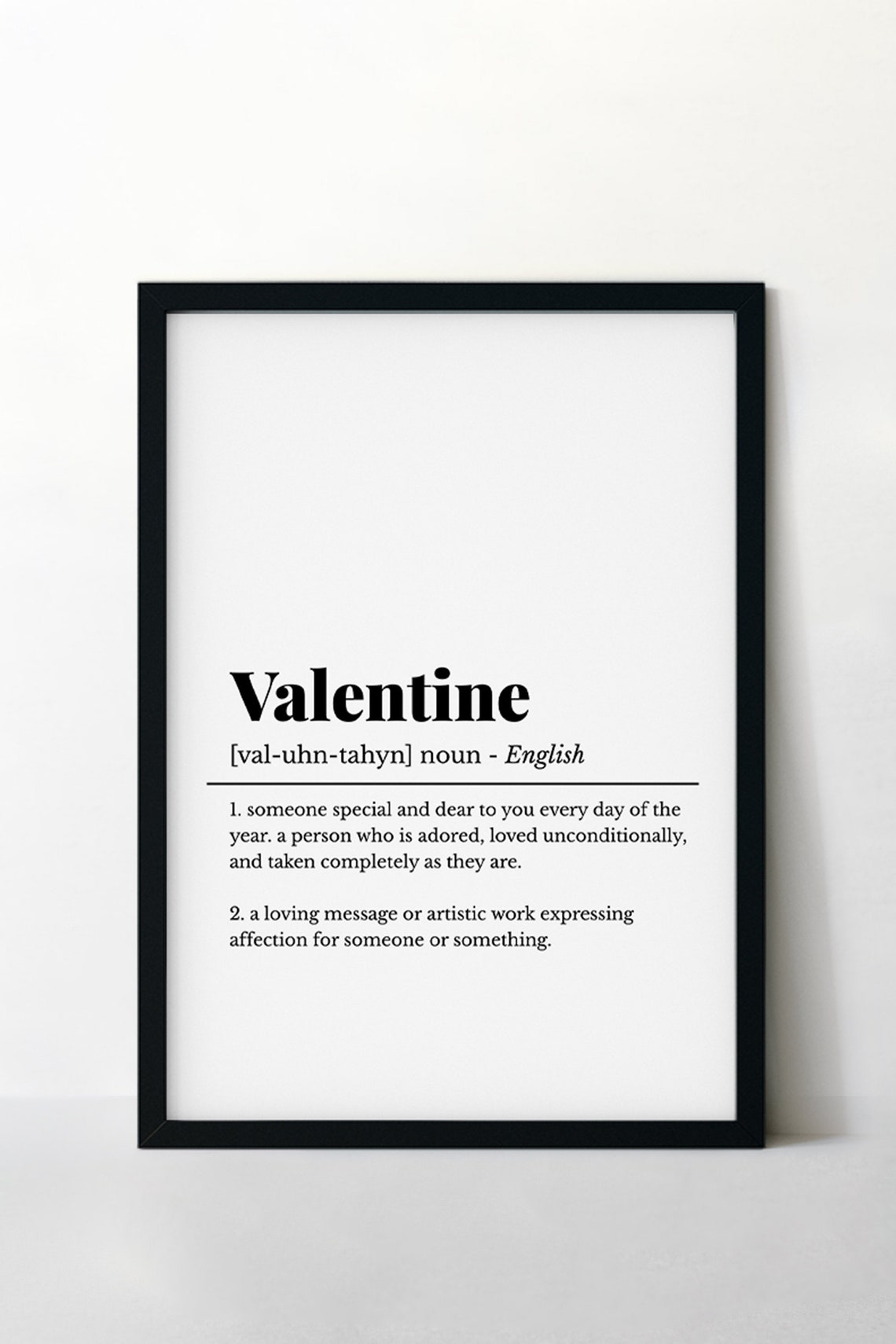 Valentine Dictionary Definition Love Quote Romantic Style Decor Poster - Image 2