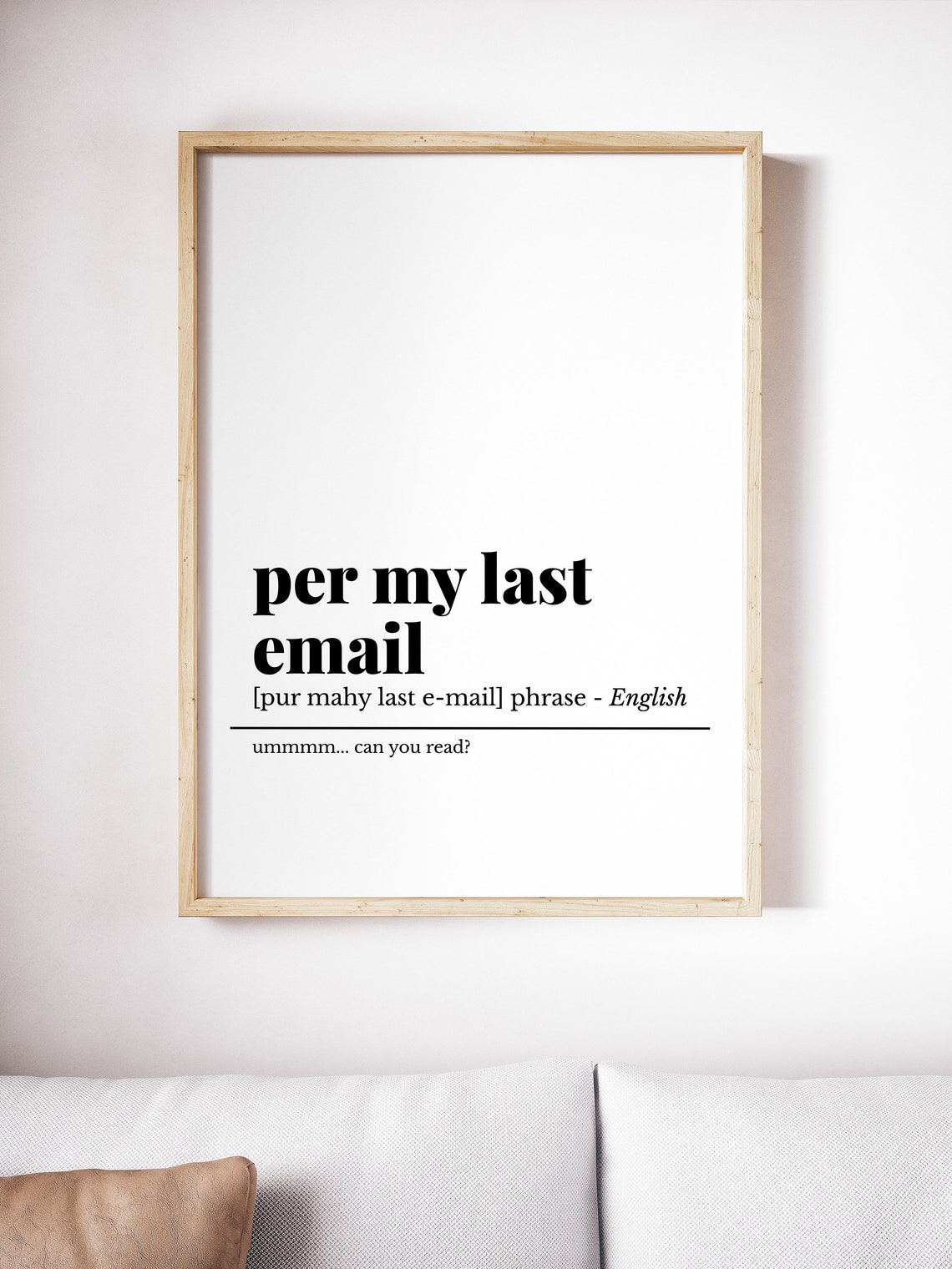 Per My Last Email Funny Office Email Definition Phrase Humor Poster - Image 2