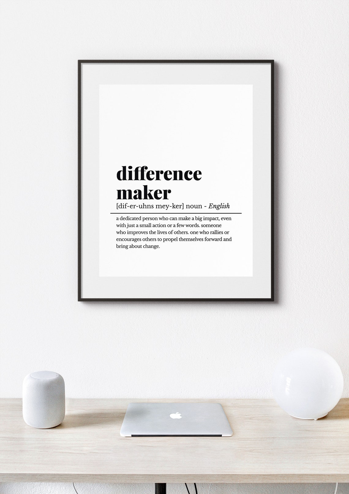 Difference Maker Definition Noun Typography Appreciation Poster - Image 5
