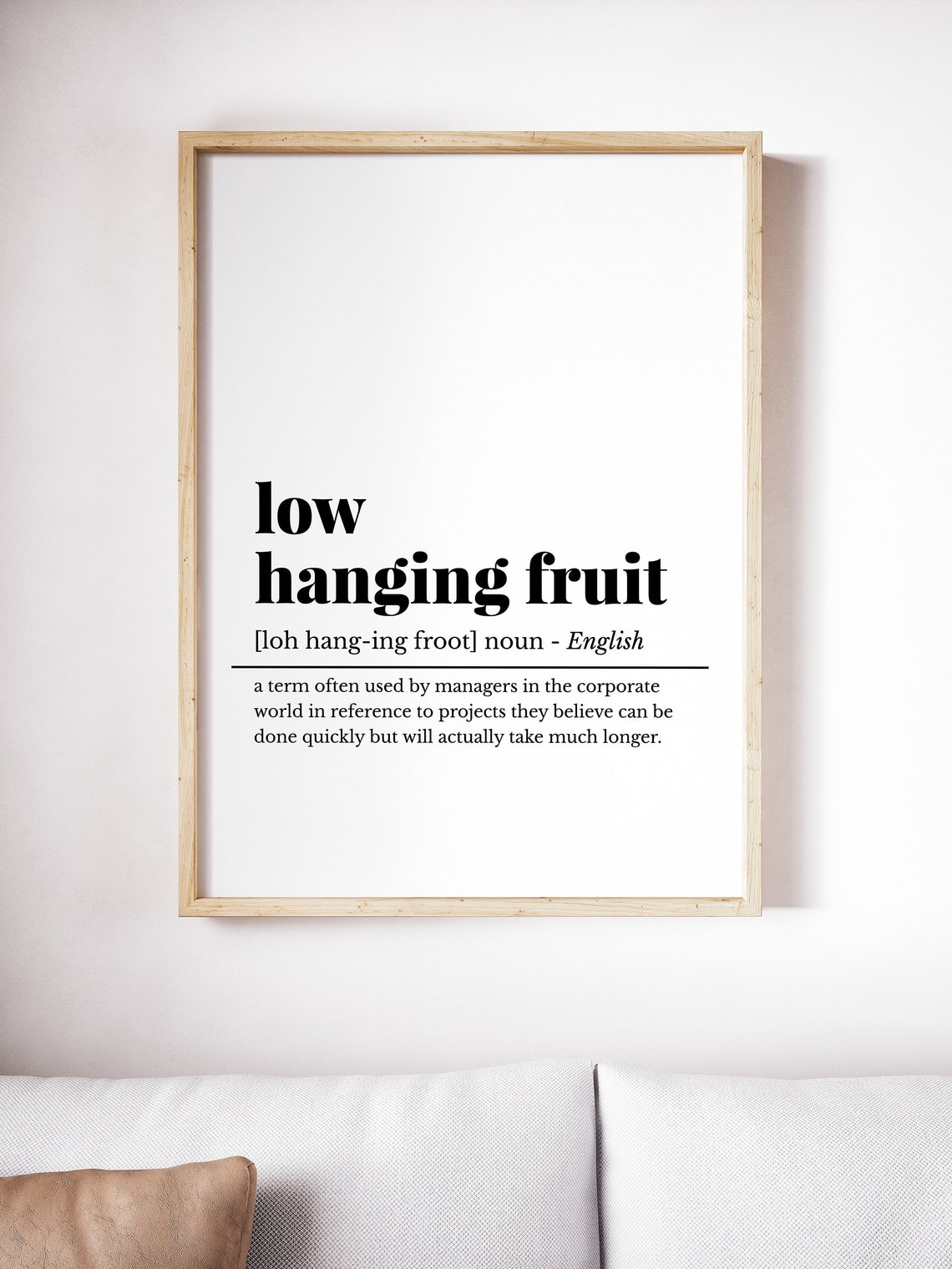 Low Hanging Fruit Definition Funny Corporate Office Dictionary Poster - Image 5