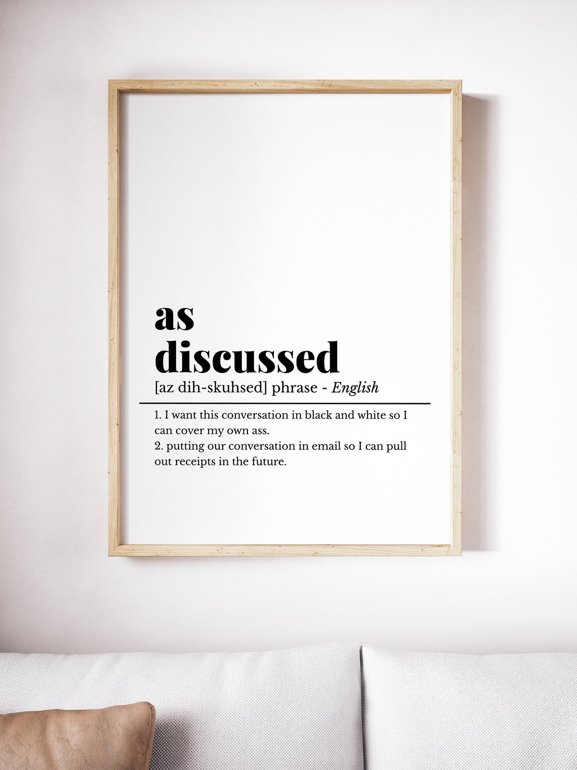 As Discussed Definition Funny Email Humor Office Dictionary Poster - Image 5